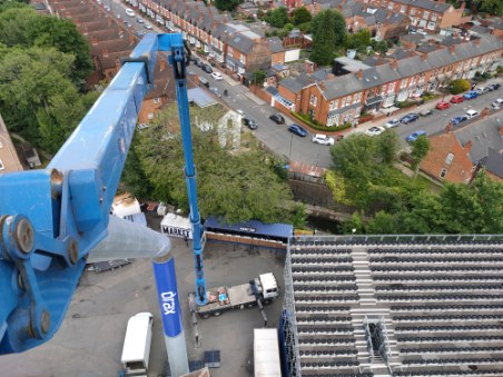 Installation of the Spidercam at Edgbaston by Orion Access